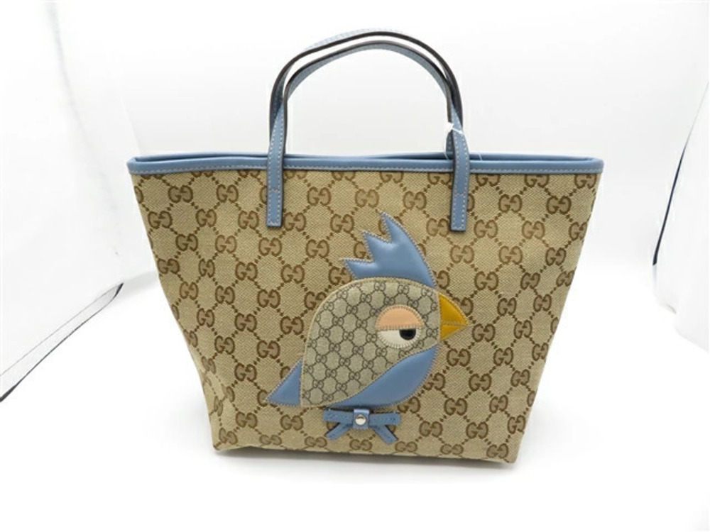 Gucci bag tote canvas calfskin